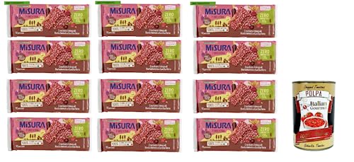 Misura Crackers Integrali - Juego de 12 galletas integrales con remolacha y zanahoria negra, 15% fibra y 100% harina integral de 385 g + polpa italiana gourmet de 400 g