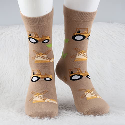 Image of MBMSO 2 Pairs Farming Socks I Still Play with Tractors Socks Funny Farmer Gift Farm Owner Gifts Tractor Lover Gift Socks