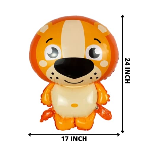 Image of Party Decorz Lion Foil Balloon Big Size (24X17 Inch,1 pcs) For Animal Birthday /Party Foil Balloon For Children Birthday Party Decoration