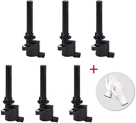 KINCARPRO Ignition Coils Pack of 6 for Ford Mercury Sable Five Hundred Freestyle Taurus Mariner Montego 3.0L V6 Compatible with UF406 E426 C1458 C1387 DG502 DG513