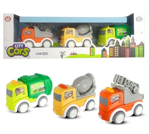 Image of Galaxy Hi-Tech Construction City Vehicle Toy Set - Set of 3 Pull Back Vehicles for Kids 3+ Years - Enhances Hand-Eye Coordination & Sparks Imagination - Fun Play for Boys & Girls