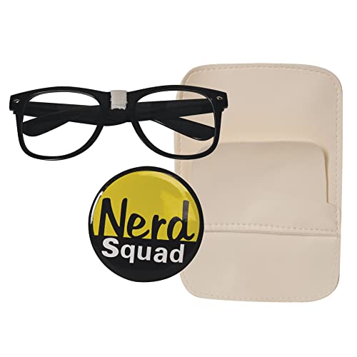 Instant Nerd Kit (Includes: Taped Eyeglasses, Pocket Protector & Nerd Squad Button) Party Accessory  (1 count) (1/Pk