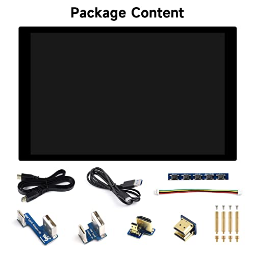 Image of Waveshare 8inch Capacitive Touch LCD IPS Display, Without Back Case, 1280x800 Resolution, HDMI Interface, Compatible with Raspberry Pi 4B /3B+ etc. Support Jetson Nano /PC