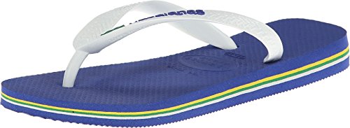 Image of Havaianas mens Brazil Logo Sandal Dark Brown /White