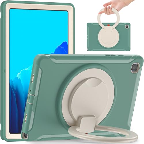 Coque Galaxy Tab A7 antichoc verte idéale pour les enfants en voyage