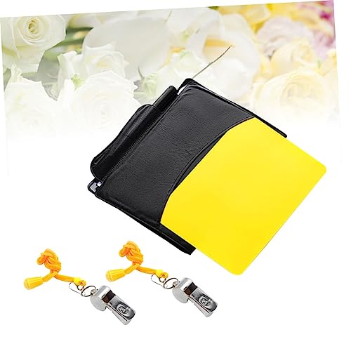 Kit de árbitro YARNOW con silbatos metálicos y tarjetas rojo amarillo miniatura 5