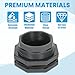 4 Inch Bulkhead Fitting UPVC for Tank, Industrial Water Tank Connector Adapter Fitting for Rain Barrels，Ponds，Pools，Aquariums