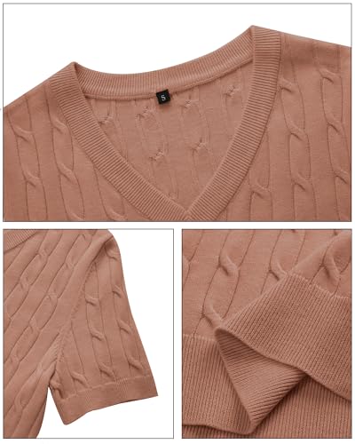Image of Arach&Cloz Women's Wool Blend Spring Summer Lightweight Business Casual Sweater Tops 2026