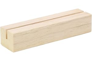UNIQOOO Wood Table Sign Holder | 5 Pack 1/8" Thick Acrylic Sign Holders