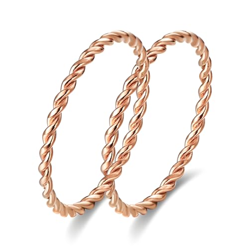 LIU JUN Copper Tensor Ring For Women, Pure Copper Tensor Solid Twisted Handmade Health Rings Set For Women Men Fashion Energy Jewelry Gifts