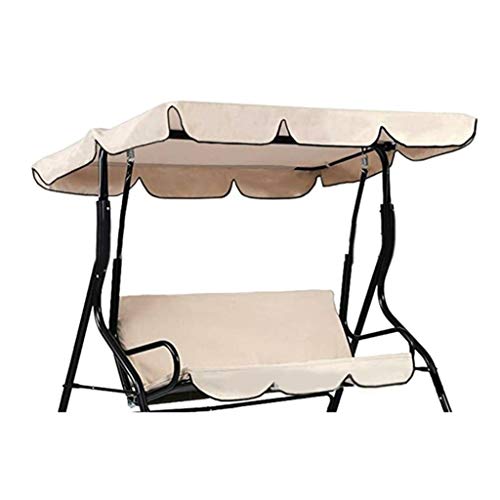 Porch Swing Canopy Replacement Top,Outdoor Patio Swing Canopy Replacement 3 Seater Universal,Garden Swing Replacement Canopy For 3 Person Swing Uv Block For Yard Patio Swing Chair 75 X52In (Beige) #TOP16