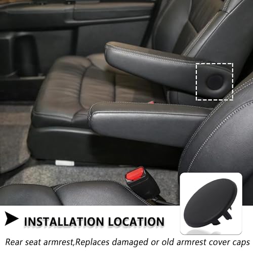 2PCS Armrest Cover Cap Compatible with 2007-2014 Chevrolet Yukon Cadillac Escalade - Replaces OEM#15279689 Rear Bucket Seat Arm Rest Snap - Professional Car Accessories Interior Parts