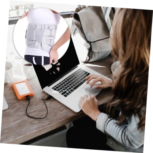 HAWILLOSCH Men Women Back Support Belt Pelvic Support for Lumbar Steel Plate Unisex Breathable Waist Strap Grey m
