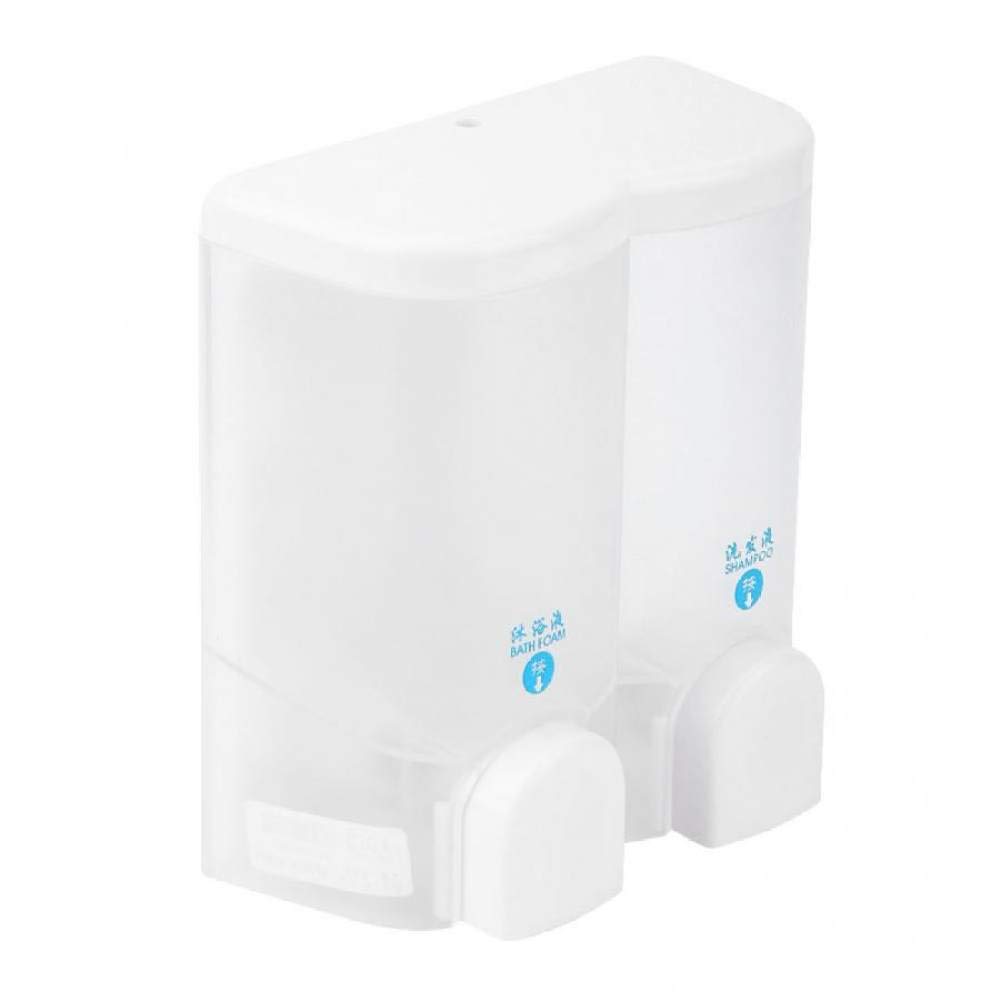 1 pcs 2 * 300 ML Manuel Main Liquide Savon Distributeur de Lotion, Salle De Bains Double Tête Suspendue Savon Bouteille Distributeur de Lavage à la Main