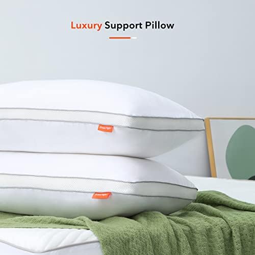 Sweetnight Pillow Pack of 2 Low Neck Pillow for Back, Stomach and Side Sleepers Anti Snore Ultra Soft Bed Pillow(2 Pack, 48 x 74 cm)