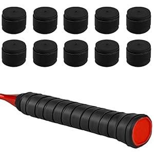 Overgrips for Tennis, Badminton, Squash Grip Tape Anti-Slip Overgrip Badminton Tennis Racket Non-Slip Tape, Overgrip, Grip, Belt For Tapes and Absorbent (Black)