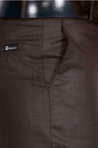 Image of Mc Henry Men's Classic Solid Formal Comfort /Regular Fit Stretchable Wrinkle Free Trousers