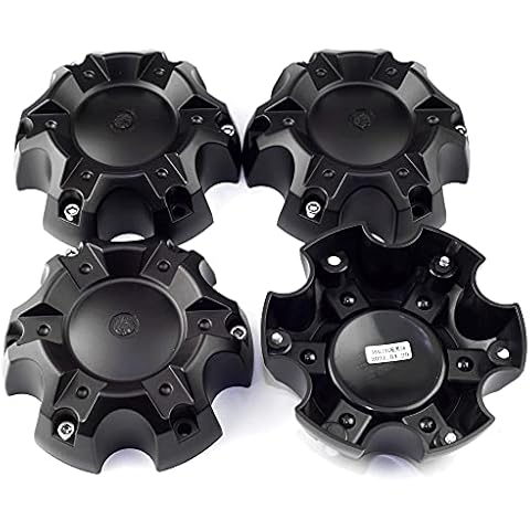 GTownWorks 5.55in Wheel Center Caps for Ballistic Center Hubcaps, 4 Pack Black Center Cover Replacement Cover