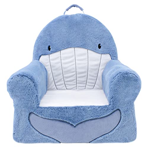 Image of Soft Landing Sweet Seats, Premium and Comfy Toddler Lounge Chair with Carrying Handle & Side Pockets – Whale