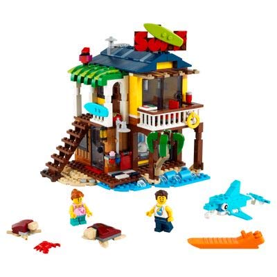 Creator 3in1 Surfer Beach House 31118 Building Kit Featuring Beach Hut and Animal Toys, New 2021 (564 Pieces) - Lego - Immagine 3