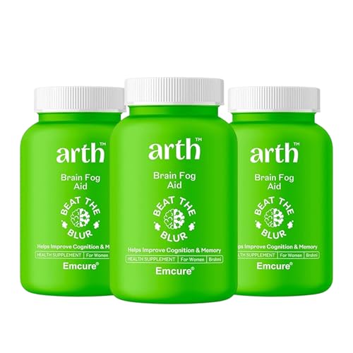 Arth Brahmi Capsules for Memory Boost |90N Veg |With Highly Potent Bramhi Extract B-Lit Bacopa, Made with Bio Enhanced Active Technology (BEAT TECH)| Helps with Focus, Mental Clarity & Cognition
