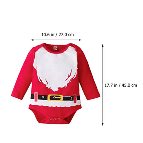 ABOOFAN 3 Stks Voor 1 Set Baby Santa Outfit Pasgeboren Baby Baby Jongen Meisje Kerst Outfits Baby Romper Met Kerstman Hoed Kerst Kostuum Pak Foto Props L - Afbeelding 8