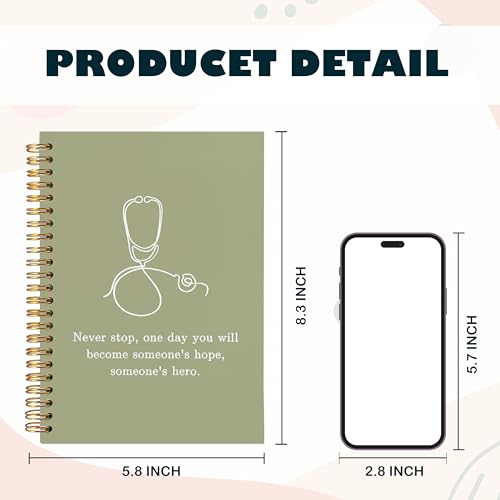 Carnet de notes pour infirmière BearCake avec reliure spirale pour stage - 5