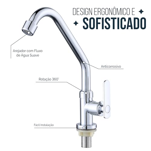 HOLTTER Kit Cuba Gourmet com Torneira de Bancada Conjunto Cuba mais Torneira Cuba de Embutir ou Sobr