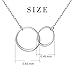 Ladytree S925 Sterling Silver Two Interlocking Infinity Circles Pendant Necklace,Rolo Chain,18+2 inches