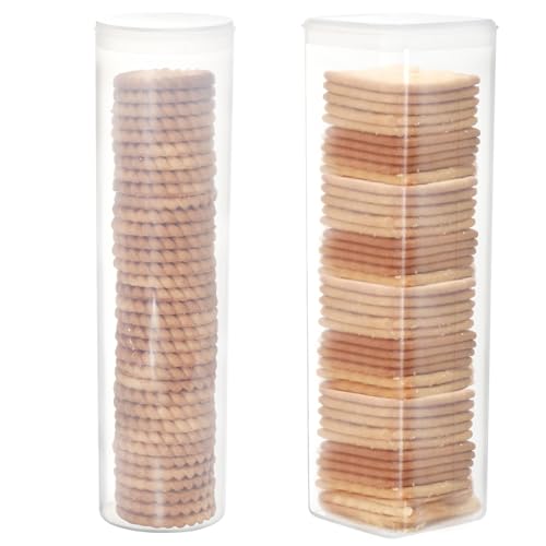 Youngever 2 Pack Plastic Cookie Containers