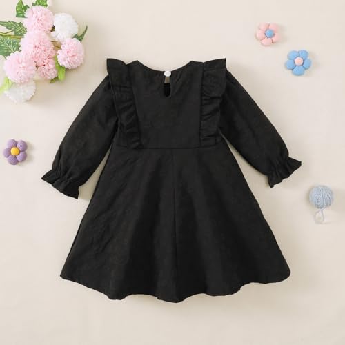 Toddler Baby Dress Floral Ruffle Sleeve Dresses for Girls Casual Party Beach Dress Kids Sundress3