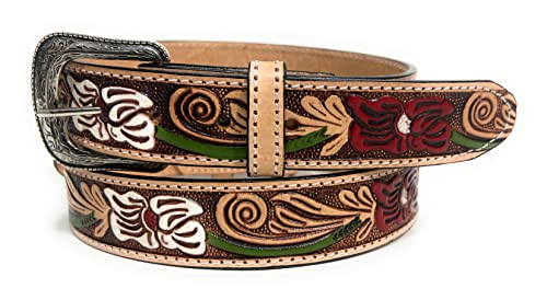 Kids Baby Toddler Western Style Belt, Floral Decorated Kids Cowboy Cowgirl Western Belt - Main Image