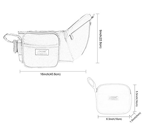 Ainomi Baby heupdrager heupzitje hipseat met afneembare tas draaghulp kleine kinderen taille kruk licht babydrager… - Image 5