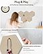 CUHIOY 8 Stück Korktafel Selbstklebend, 12mm Sechseckige Pinnwand Filz mit 80 Pinnnadeln, Memotafeln Foto Hängen Bulletin Board, Dekorative Filzplatte für kinderzimmer Büro Küche, Beige