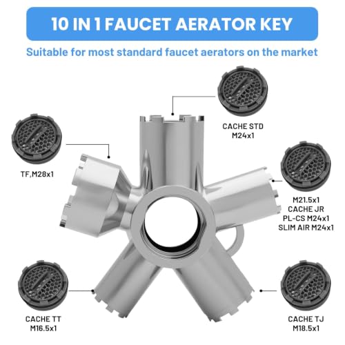 10-in-1 Heavy-Duty Metal Faucet Aerator Remover Kit - Fits M16.5/M18.5/M21.5/M22/M24/M28, Hidden Thread & Housing Types, Professional Plumbing Tool - image 2