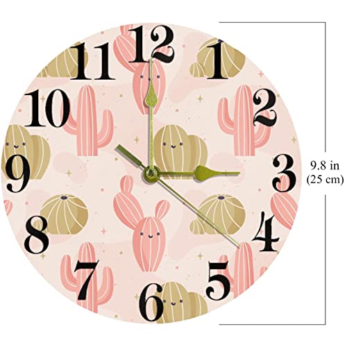 Horloge murale quartz 25 cm à pile ronde et silencieuse pour maison