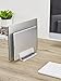 JARLINK Vertical Laptop Stand Holder, Aluminum Double Desktop Stand Holder with Adjustable Dock (Up to 17.3 inch), Compatible with MacBook, Surface, Chromebook, and Gaming Laptops, Silver