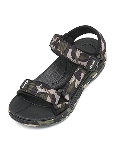 Kid Sandals Boys Girls Summer Shoes Adjustable Straps Water-Friendly Sports Sandal For Little Kid/Big Kid Camouflage #TOP4