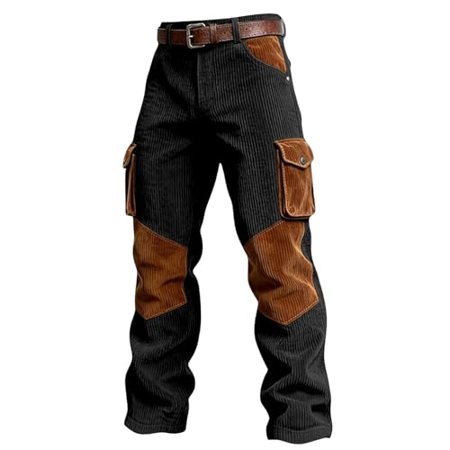 Duohropke Pantalones cargo chinos para hombre, pantalones cargo para exteriores, pantalones de verano con muchos bolsillos, corte regular, pantalones de ocio, pantalones de trabajo militares