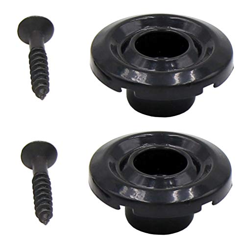 DISENS Bass String Trees with Mounting Screws Round String Guides Retainer for Bass Guitar Accessories Pack of 2 Black