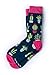 "Succy Succulent" Hipster Novelty Crew Carded Cotton Women's Socks (1 Pair)