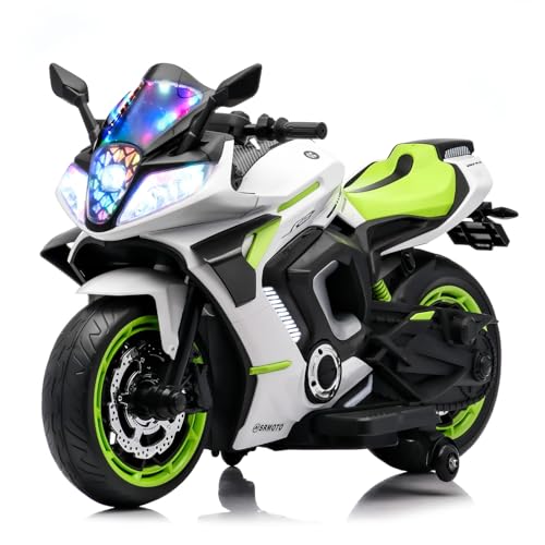 Image of LITTLE PUP Yamaha R9 Battery Operated Bike for Kids | Electric Bike for Child | LED Light & Music | Baby Ride on Toy Rechargeable Battery | for Kids to Drive 2 to 10 Years Boys and Girls