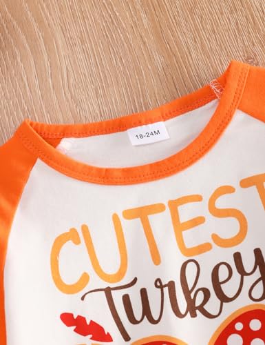 Thanksgiving Shirt Baby Coolest Turkey in Town Turkey Print Thanksgiving Clothes for Toddler Boy4