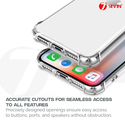 Image of 7SEVEN Compatible with iPhone 16 Pro Max Transparent Back Cover Soft TPU Silicone Case Shockproof Flexible Bumper Raised Camera Edges Protection Slim & Lightweight Crystal Clear Protective Phone Case