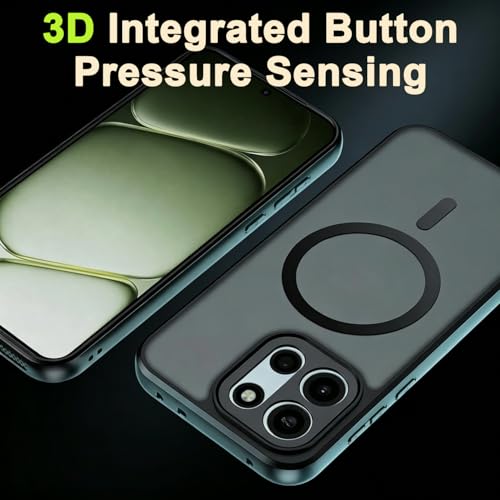 Image of ZORBES Oneplus Nord 6 Back Cover with Magnetic Design, Translucent Matte Retro Anti-Slip TPU & PC, Shockproof & Dustproof Phone Case for OnePlus Nord 6 5G /CE6 5G /Turbo 6 /Turbo 6V, 16.2 x 7.7 x 0.8 CM