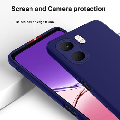 Image of Back Cover for Oppo A5x 4G / A5x 5G | Full Camera Protection | Premium Liquid Silicon Case | Flexible Bumper Case for Oppo A5x 4G / A5x 5G (Dark Blue)