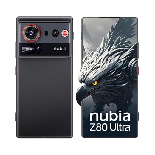 nubia Z80 Ultra 5G Unlocked Android Smartphone, Snapdragon 8 Gen 5, 50 MP AI Triple-Kamera, 80W Wireless Charging, 6,8" 144Hz AMOLED Full Screen, Gaming Handy (schwarz, 12+256G)
