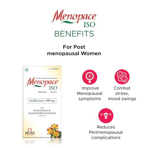 Menopace ISO 30 tablets with Isoflavones, amino acids & essential vitamins to support menopause symptoms, reduces hot flashes, night sweats & mood... - Image 3