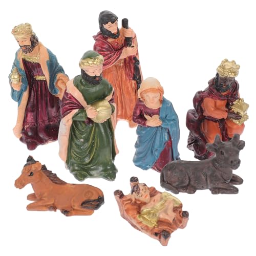 OSOLADY 1set Nativity Figurines Christmas Decoration for Indoor Use Faith-Inspired Jesus Manger Scene Tabletop Ornament for Holiday Celebrations