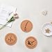 40 Pack 3.93 Inch Round Cork Coasters with Lip, Absorbent Cork Coasters for Drinks, Heat Resistant Corks Coaster for Crafts, DIY Projects Wine Glass, Mug, Coffee Cup, Plants and General Use